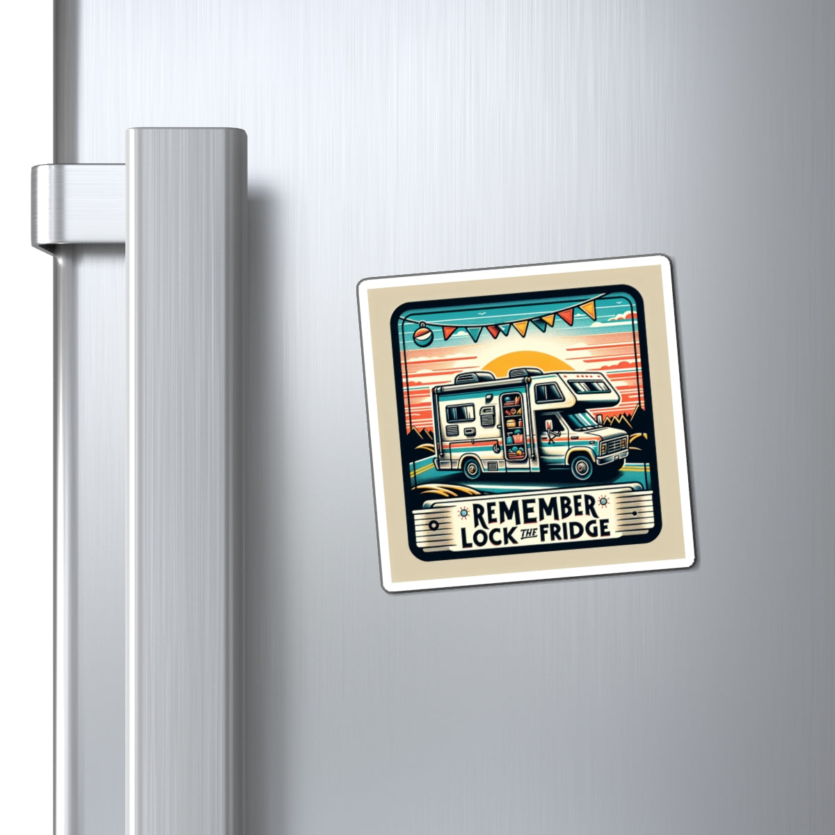 🚐🔒 "Lock the Fridge" Magnet – Because Milk Cartons Shouldn't Have a Passport! 🥛✈️