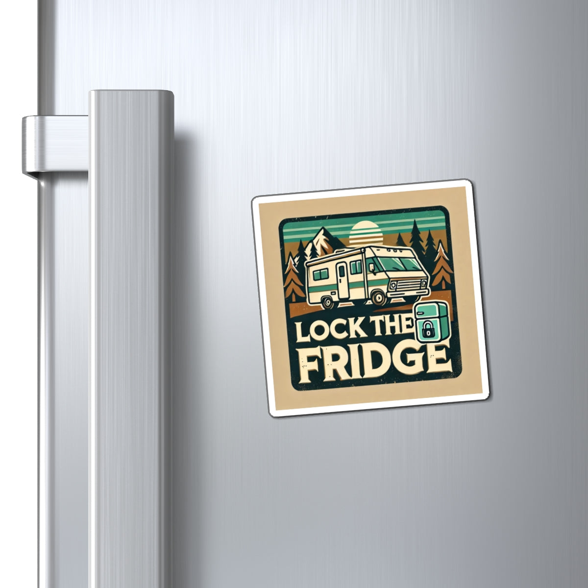 🚐💨 "Lock the Fridge" Magnet – Because No One Likes Flying Pickles! 🥒🚀